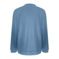 thumbnail image 5 of Comdrip Waffle Shirt Women, Sweatshirts Women Comfort Oversized Sweatshirt Cozy Fleece Pullover Sweatshirts No Hood Soft Cute Fall Tops Oversized Sweaters for Women Blue L, 5 of 5