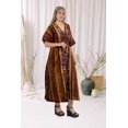thumbnail image 2 of HAPPY BAY Women's Summer Batik Caftan Loungewear House Dashiki Dress Kaftan Nightshirts for Women Sleepwear 2X-3X Coffee, Chevron, 2 of 5