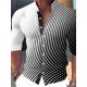 thumbnail image 1 of Camisa larga con botones y cuello alto con estampado vertical 3D para hombre, nueva moda de verano, ropa de diseñador para fiestas, tallas S-6XL, 1 of 6