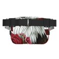 thumbnail image 3 of Kdxio Sac Banane Double Couche avec Chapeau et Imprimé Roses, Ceinture Réglable, Sac de Sécurité Mains Libres pour Voyage Randonnée Course en Sergé, 3 of 9