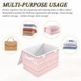 thumbnail image 7 of 40L Lidded Home Storage Bins Foldable Storage Box with Handle for Home Bedroom Closet, Stripe Printed, 7 of 7