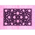 thumbnail image 1 of Ahgly Company Indoor Rectangle Oriental Pink Modern Area Rugs, 2' x 3', 1 of 4