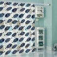 thumbnail image 2 of Summer Shower Curtain, Blue Fish Ocean Fishes Coastal Pattern Bath Curtains Waterproof Fabric with Hooks for Home Decor, 72Wx84H, 2 of 6