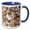 Blue/White, variant on 3drose, Cute Cool Fun Assorted Dogs and Cats Abstract Art Pet Design, 11oz Mug