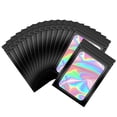 thumbnail image 4 of Bolsas de Mylar a prueba de olores,Bolsas de Mylar a prueba de olores Contenedor de ventana transparente,Bolsa de embalaje holográfica resellable,Almacenamiento de alimentos Pestaña Joyería, 4 of 5
