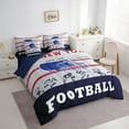 thumbnail image 3 of Erosebridal Football Bedding 7PCS Twin Size Comforter Sets Football Bed in a Bag Sports Themed 1Comforter, 1Flat Sheet, 1Fitted Sheet, 2Pillowcases,2 Throw Pillow Covers(West New York), 3 of 5