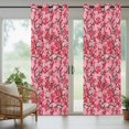 thumbnail image 5 of Outdoor Curtains for Patio Waterproof, Chinese Flowers Outdoor Privacy Panels Grommet, Spring Pink Peach Blossoms Floral Blackout Outside Curtains for Porch/Cabana/Pergola/Gazebo 54"x95", 1 Panel, 5 of 8
