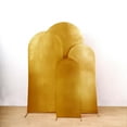 thumbnail image 5 of BalsaCircle 4 Gold Fitted Metallic Spandex Round Top Wedding Arch Backdrop Stand Covers Set Wedding Party Events, 5 of 8