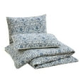 thumbnail image 2 of Eden Paisley Gauze 3-Piece Reversible Quilt Set, King, Blue, 2 of 4