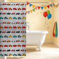 thumbnail image 3 of Erosebridal Cartoon Car Shower Curtain 72Wx78L, Sports Car Bath Curtain, Gray, 3 of 5