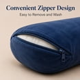 thumbnail image 4 of Neck Roll Pillowcases with Zipper, Solid Color Soft Velvet Round Pillowcase 5.9x15.7 Inches Cylindrical Pillow Cushion for Bedroom, Living Room, Sofa, 4 of 8