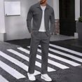 thumbnail image 6 of Miqool Mens 2 Piece Corduroy Outfits Lapel Button Up Shirt Elastic Waist Long Pants Matching Set Casual Shirt and Pants Set S‑3XL, 6 of 6