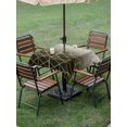 thumbnail image 3 of Outdoor Tablecloth with Umbrella Hole and Zipper, Yellow Geometric Square Table Cloth 54x54 Inch Waterproof Tablecloth, Modern Abstract Gradient Marble Picnic Table Cover for Patio Camping, 3 of 7