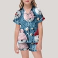 thumbnail image 2 of WEAIXIMIUNG Pajamas For Children Shirt And Pant Matching Set Sleepwear Set With Pockets For Christmas 4-5 Years, 2 of 4