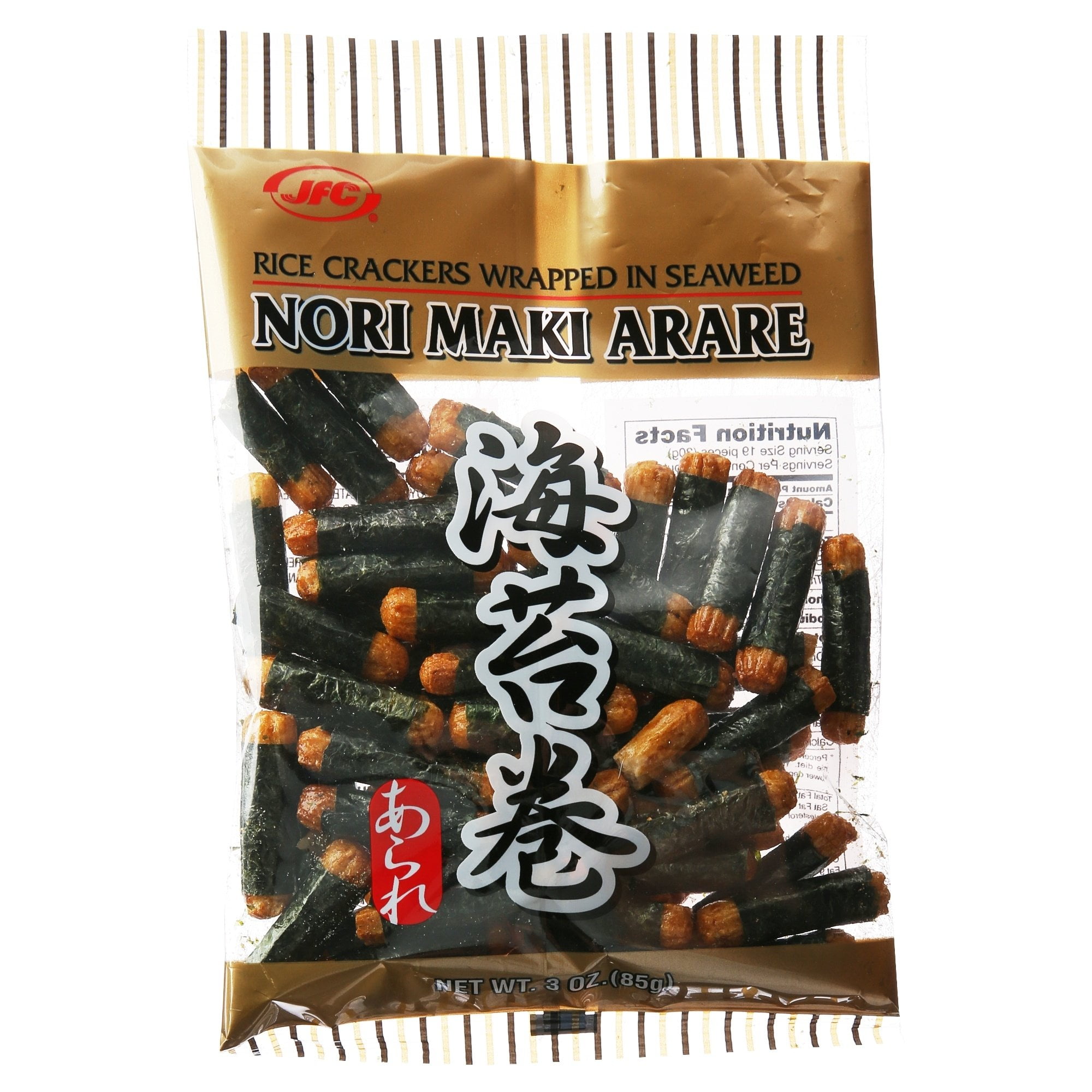 J-Basket Nori Maki Arare Rice Crackers, 3 oz,  Gluten Free
