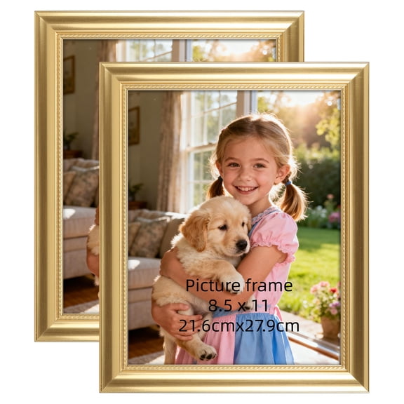 8.5x11 Picture Frames for Home Decor, Wall Hanging and Tabletop Display (2 pack)