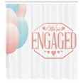 thumbnail image 3 of Ambesonne Saying Shower Curtain, Engagement Text, 69"Wx75"L, Pale Pink and Blue, 3 of 3