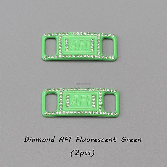 Nuevos dijes de diamantes para zapatos AF1 Cordones para zapatillas Hebilla Cordones de metal de calidad Decoraciones Zapatos de moda AccesoriosEstados Unidos Gao Jinjia LED