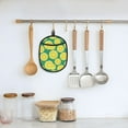 thumbnail image 5 of cartoon Lemon green Pot Holders for Kitchen - Heat Resistant Oven Mitts Hot Pads with Pocket, Non Slip Silicone Pot Holders, Cuteness Hanging Loop Potholders for Kitchen Baking, 5 of 5