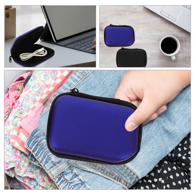 Hytrove 2Ud Organizador De Cables Y Auriculares Portátil Con Cierre Y Rectángulo En Colores Surtidos