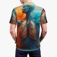 thumbnail image 6 of Salouo Surreal Body Art for Men's Short Sleeve Polo Shirts,Polo Shirts for Men Performance Short Sleeve Golf Shirt Athletic Casual Collared T-Shirt-Small, 6 of 8