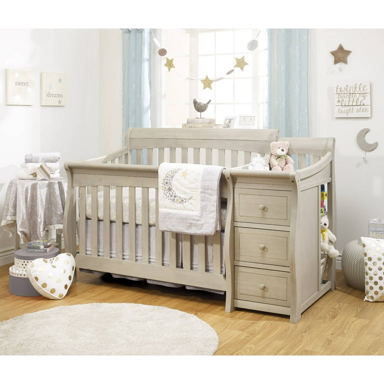 Sorelle Princeton Elite 4 in 1 Convertible Crib and Changer Heritage Fog Walmart