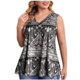 thumbnail image 2 of Viikei Womens Tank Top Camisoles for Women Plus Plus Size Printed Vest V-neck Loose Pullover Tops, 2 of 8