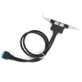thumbnail image 1 of Double USB Baffle Cable  Port A Female Extension Rear Panel Bracket for Motherboard 19 Pin, 1 of 7