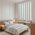 thumbnail image 4 of Blue Stripe Kitchen Curtains, Modern Farmhouse Geometric Retro Striped Light Filtering Window Curtain Panels, 2Pcs Rod Pocket Window Treatments Set for Living Room Bathroom Bedroom 42x63 Inches, 4 of 9