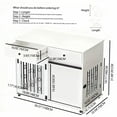 thumbnail image 4 of Noble House 39.37" Modern Dog Crate Furniture with Sliding Barn Door and Drawers, Pet Kennel with Lockable Wheels, White, 4 of 14