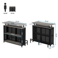 thumbnail image 6 of Tribesigns Home Bar Unit, 3 Tier Liquor Bar Table Wine Bar Cabinet Mini Bar for Home Kitchen Pub, Gray, 6 of 6