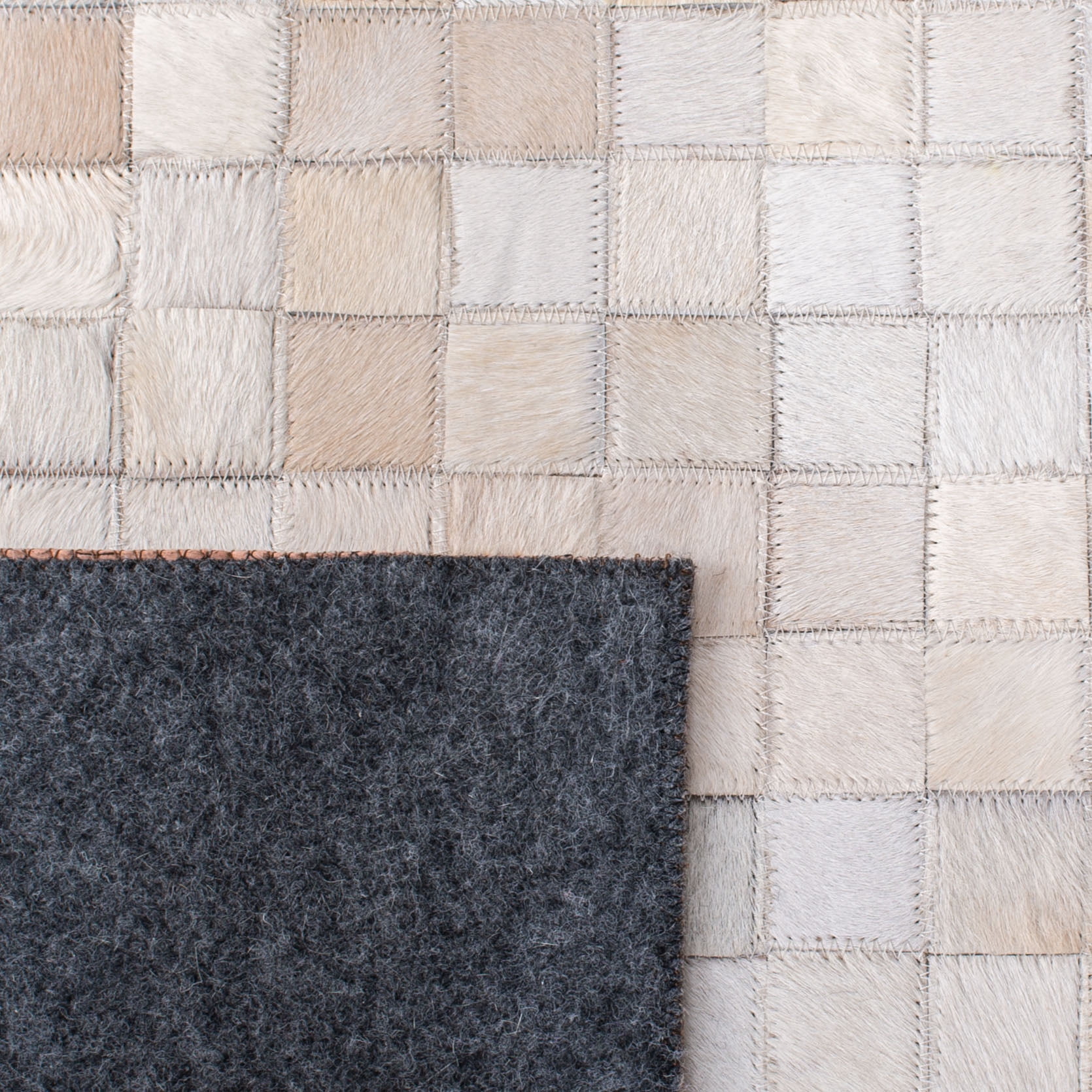 SAFAVIEH Studio Leather Claude Geometric Area Rug, Beige/Brown, 4' x 6'