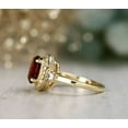thumbnail image 3 of 2.50CT Oval Cut Simulated Red Garnet Women's Engagement Gift Ring 14K Yellow Gold Plated, 3 of 5