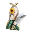 thumbnail image 3 of Florero de niña decoración estatua figura de niña Macarena Oro 25 cm x 13 cm x 34 cm, 3 of 8