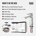 thumbnail image 5 of VIGO Davidson Single Handle Single-Hole Bathroom Faucet in Brushed Nickel, 5 of 14