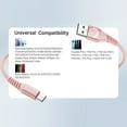 thumbnail image 7 of USB C Cable, C Type Charger Cable Phone Charger Cord 6ft 2Pack, USB C Fast Charging Cable for Samsung Galaxy, Pink, 7 of 7