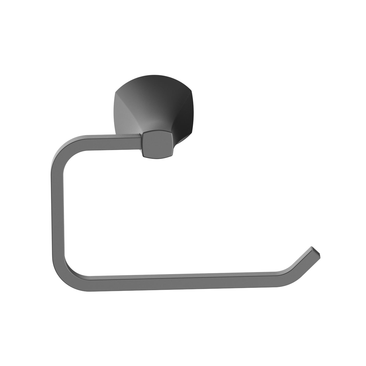 Better Homes & Gardens Simple Flare Style Wall Mount Toilet Paper Holder in Matte Black Finish