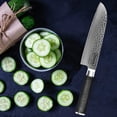 thumbnail image 5 of Qulajoy Santoku Knife 7 Inch - Ultra Sharp Japanese 67 Layers Damascus VG-10 Steel Core - Professional Hammered Chef Knife, 5 of 6