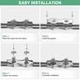 thumbnail image 4 of Uxcell 12-Pack M3 Clips de Cuerda de Alambre Simplex Tornillo Simple Abrazaderas de Cable de Acero Inoxidable para Diámetro de 1/8 Pulgada, 4 of 6