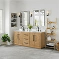 thumbnail image 3 of Bellavia 72" Wood Vanity in Weathered Fir Engineered Stone Top with Mirror, 3 of 13