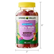 (3 pack) Spring Valley Zero Sugar Kids Multi Gummy, 180 Count