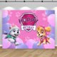 thumbnail image 3 of Fondo de fotografía con tema de Skye Everest de Paws Patrol para fiesta de cumpleaños de niñas y niños, pancarta de perro rosa para estudio fotográfico, 3 of 5