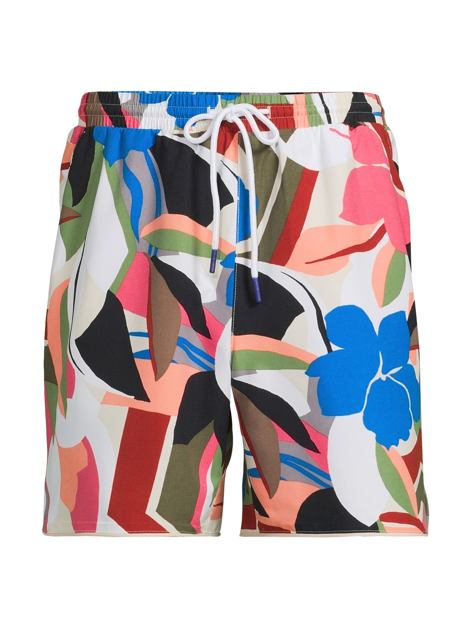 No Boundaries Men's and Big Men's Pull On Nylon Shorts, Sizes XS-5XL
