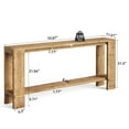 thumbnail image 5 of Finmind Extra Long Console Table, Farmhouse 70.9-Inch Sofa Table Behind Couch for Living Room, Light Oak Brown, 5 of 7