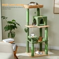 thumbnail image 4 of PAWZ Road Cat Tree 56" Sisal Scratching Posts Tower with Large Perch Hammock for All Indoor Cats,Green, 4 of 8