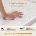 thumbnail image 4 of Extra Firm Mattress Topper Twin XL Size 3 Inch, Pain Relieving Foam Bed Topper for Extra Support, High-Density Foam Mattress Pad with Removable Cover, No Smell, CertiPUR-US Certified, 80" x 38", 4 of 8