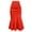 Red, variant on Plus Size Skirts for Curvy Women Solid Color High Waisted Long Skirt Casual Work Office Fishtail Maxi Skirts for Women 2025