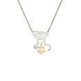 thumbnail image 2 of Delight Jewelry Goldtone Anchor with Heart Silvertone Dream Big Pendant Necklace, 25", 2 of 4