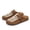 Camel, variant on Men Skeleton Pattern Buckle Strap Mule Slippers Flat Casual Shoes