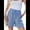 Sky Blue, variant on Women'S Solid Color Lace Trim Drawstring Shorts Grey L